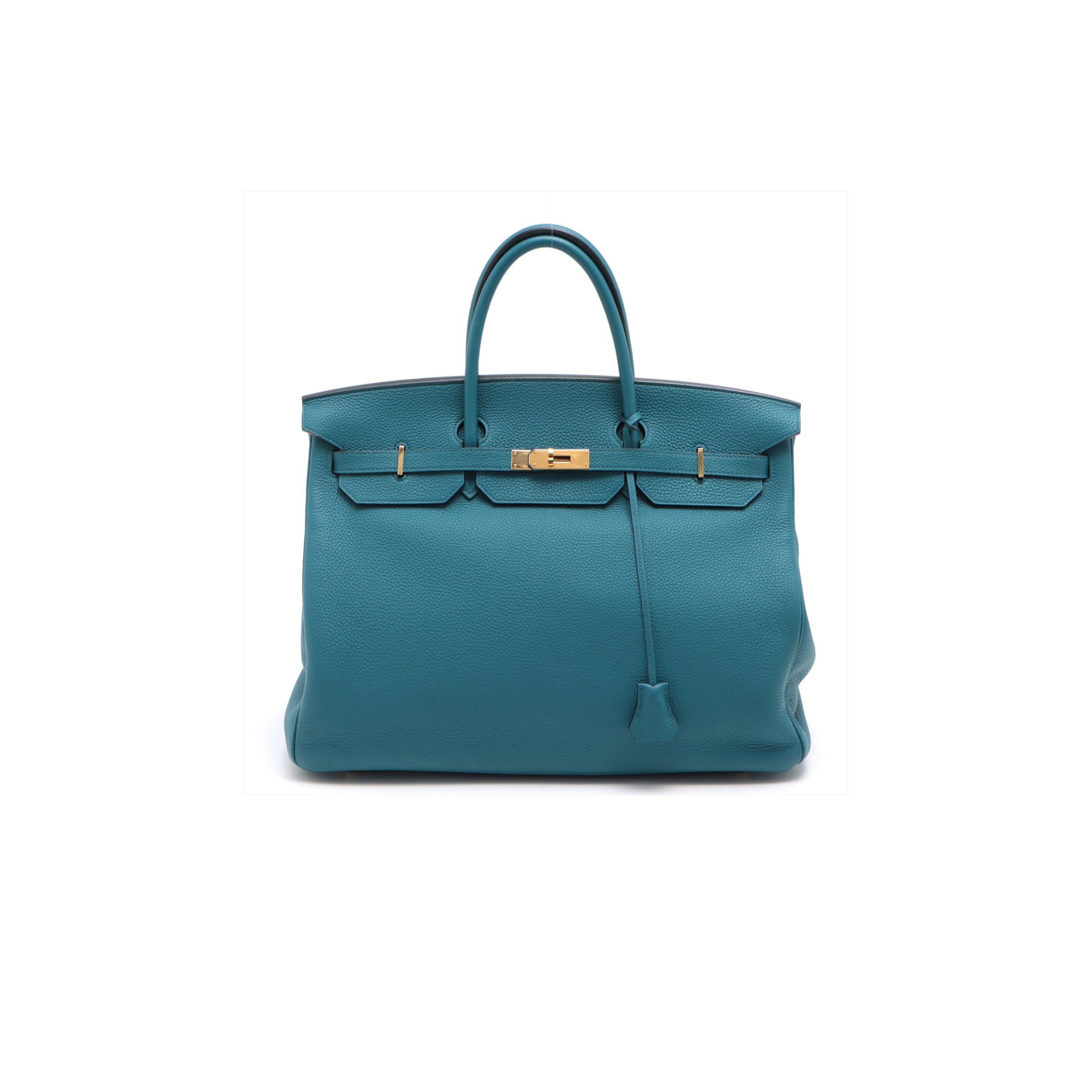 HERMÈS BIRKIN 40 TOGO LEATHER DUCK BLUE GOLD BUCKLE H028352CK09 (40*30*21cm)